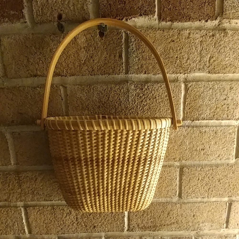 Small Boho Hanging Wall Basket
